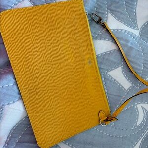 Louis Vuitton yellow epi leather Pouchette neverfull attachment